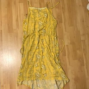 Girls yellow floral dress